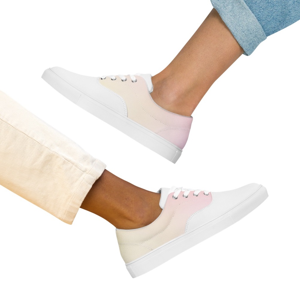 Women’s Tennis Shoes Pink Yellow Fade Sneakers for Women